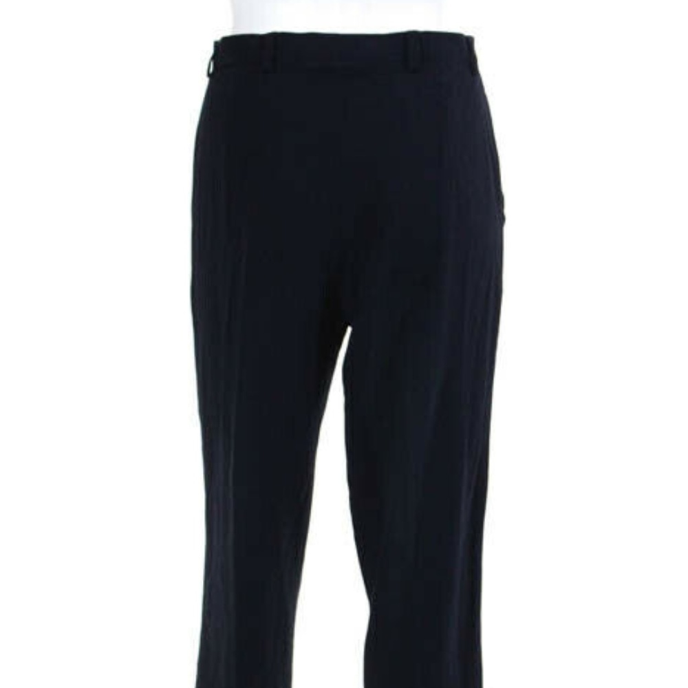 Escada Blue Wool Pleated High Rise Dress Pants 34 - Picture 4 of 8
